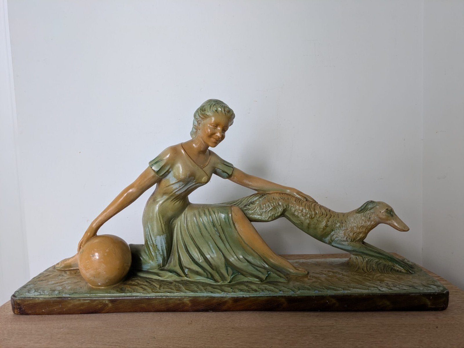 Vintage Art Nouveau Beeld - Gesigneerd Arnova 289, Antiek en Kunst, Ophalen of Verzenden