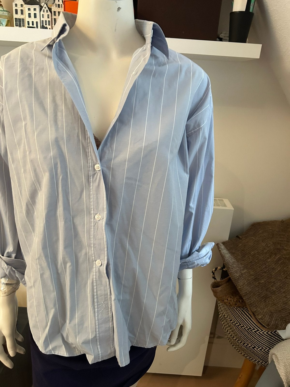 Filippa K katoenen blouse 40 nieuwstaat, Verzenden, Zo goed als nieuw, Maat 38/40 (M), Blauw