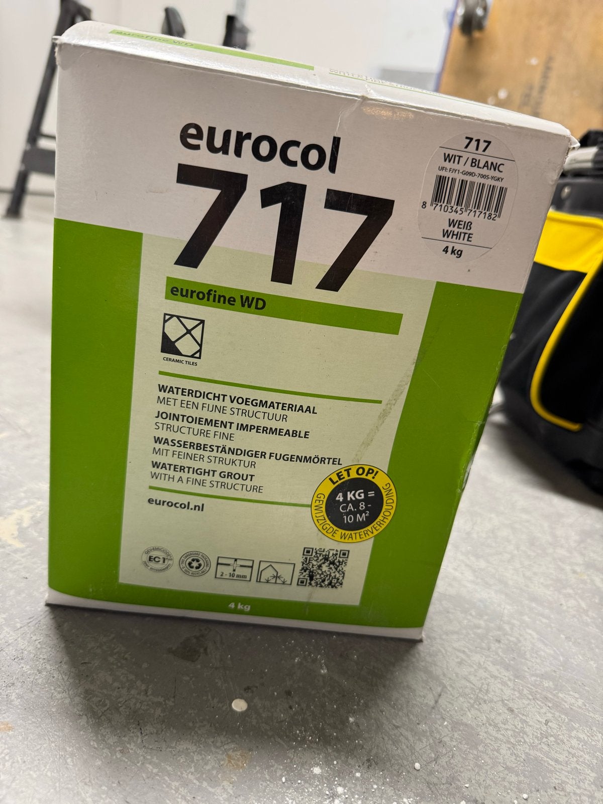 Eurocol 717 Eurofine WD Voegmateriaal Wit 4kg, Doe-het-zelf en Verbouw, Ophalen, Overige materialen, Overige typen, Nieuw