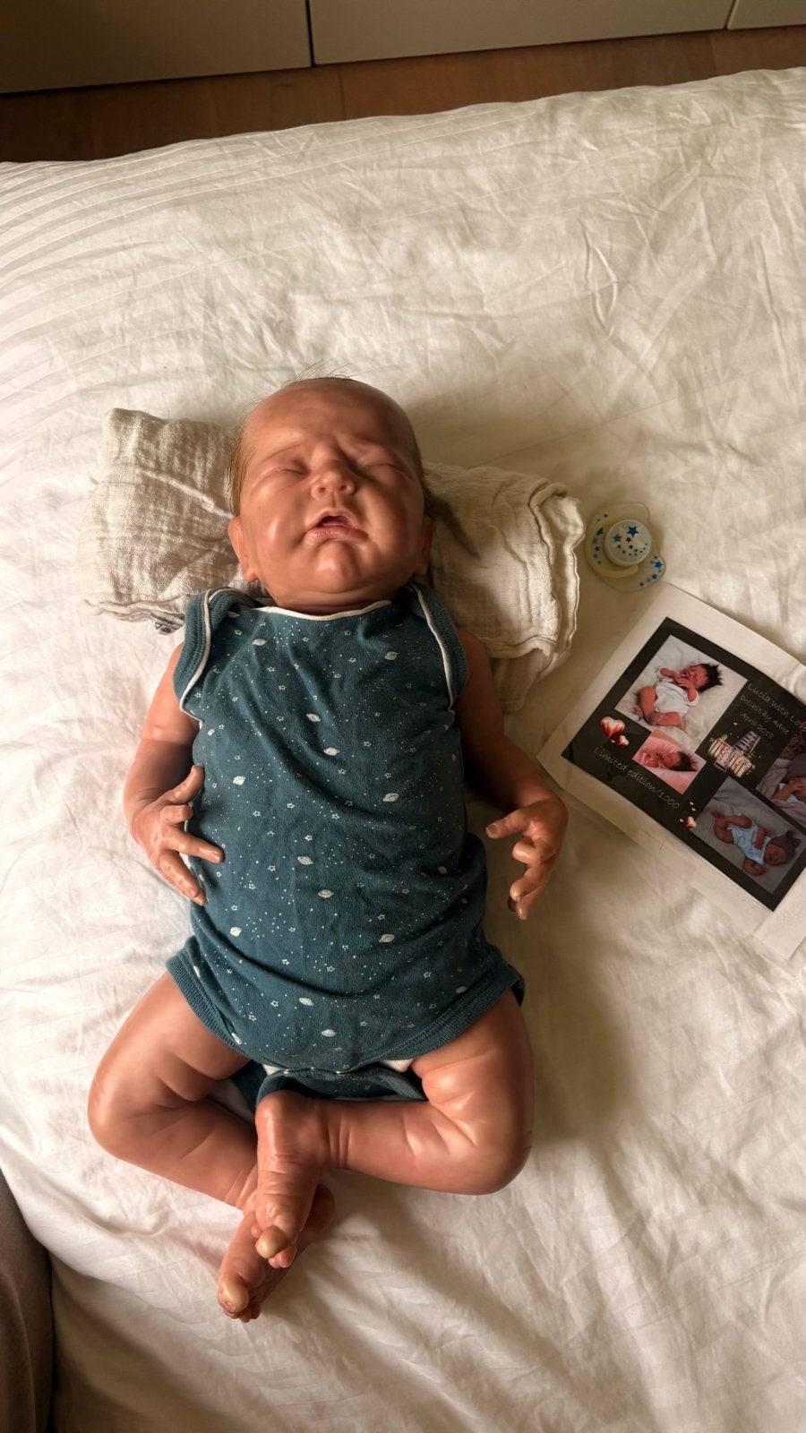 Levensechte Reborn Babypop met Accessoires, Ophalen of Verzenden, Zo goed als nieuw, Babypop, Levensecht of Reborn