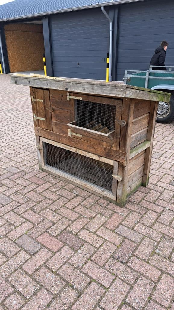 Konijnenhok te koop., Dieren en Toebehoren, Ophalen, 90 cm of meer, Konijn, Hok