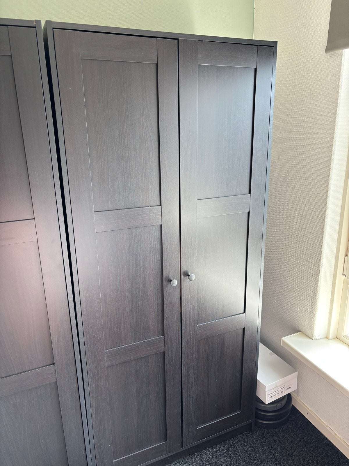 IKEA Rakkestad kledingkast met 2 deuren, zwartbruin, Huis en Inrichting, Ophalen, 50 tot 100 cm, Zo goed als nieuw, 150 tot 200 cm