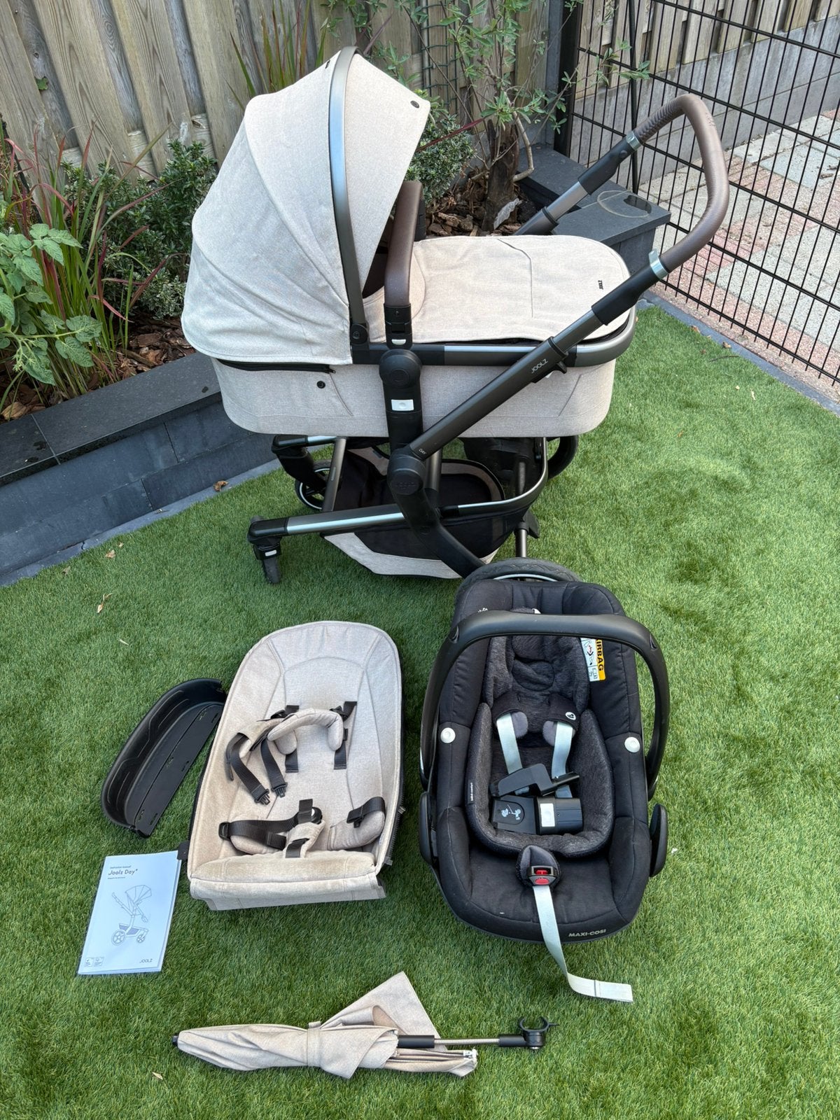Joolz day + compleet kinderwagen, Gebruikt, Verstelbare duwstang, Ophalen, Kinderwagen