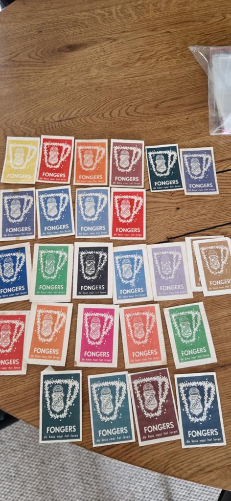 20 suikerzakjes Fongers, Postzegels en Munten, Postzegels | Volle albums en Verzamelingen, Ophalen of Verzenden, Buitenland