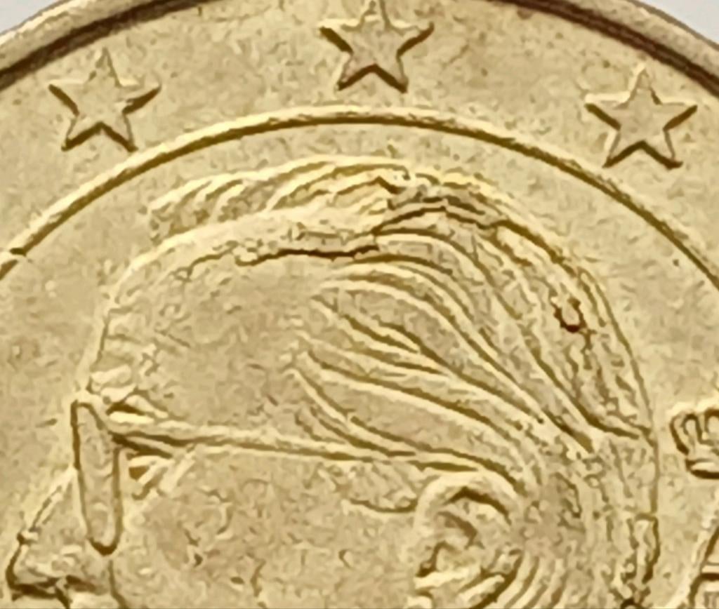 10 Eurocent 2012 België Euro Munt Misslag Stempelbreuk Error, Ophalen of Verzenden, België, 10 cent