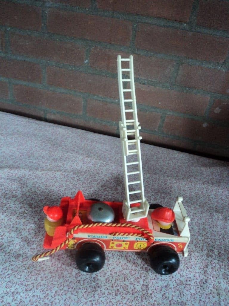 Fisher-Price Brandweerwagen met Ladder, Verzenden, Zo goed als nieuw, Auto of Voertuig, Met geluid