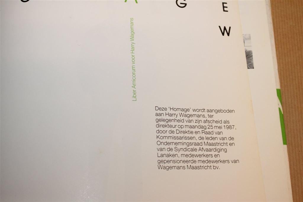 Hommage HW — Liber Amicorum Voor Harry Wagemans, Ophalen of Verzenden, Gelezen, Artiest