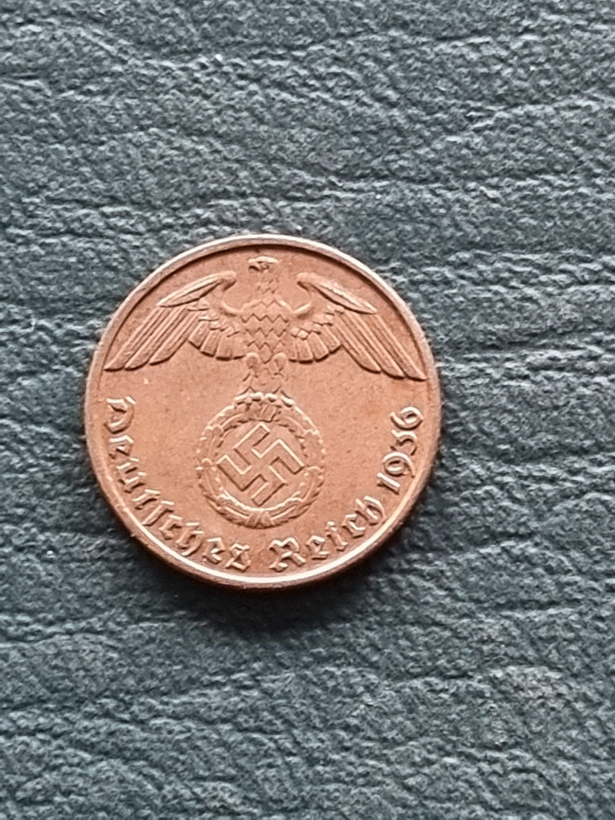 Duitsland 1 reichspfennig koper 1936 G met hakenkruis, Ophalen of Verzenden, Duitsland
