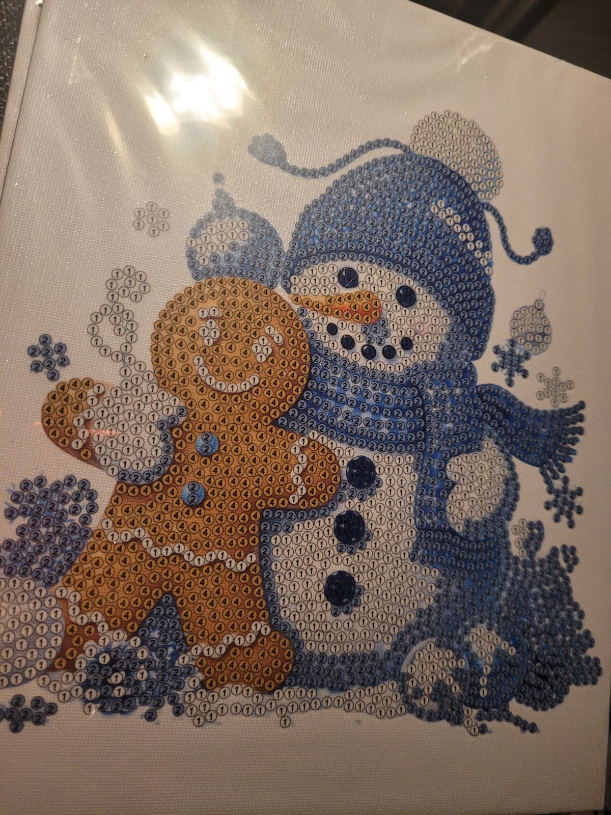 Diamond painting set kerst sneeuwpop, Ophalen of Verzenden, Nieuw, Overige typen