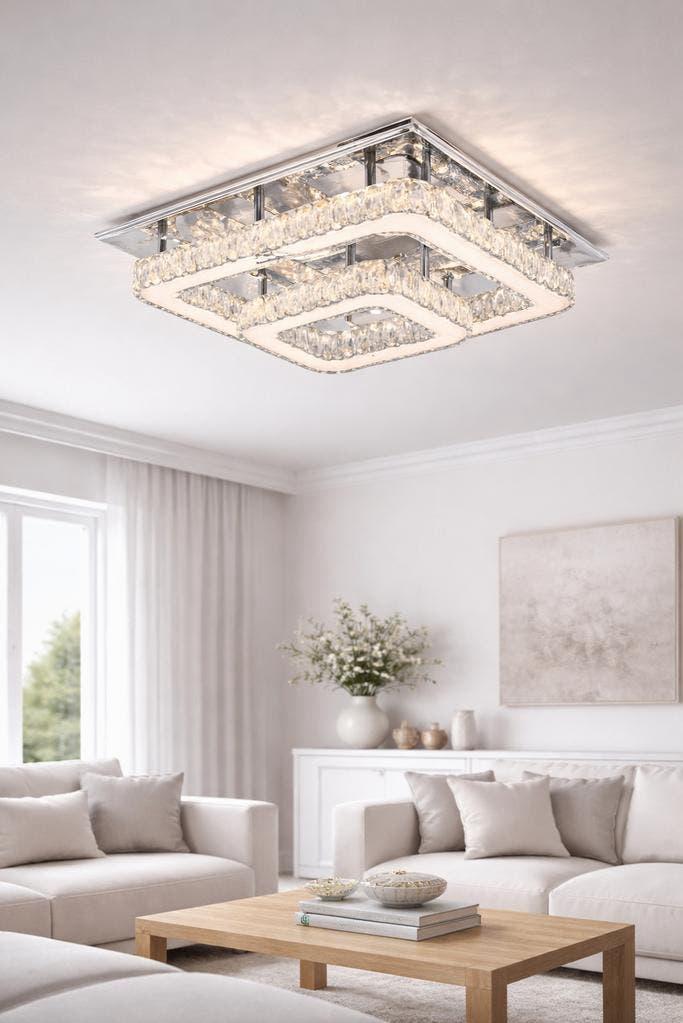 Woonkamer lamp kristallen diamantlamp 40cm ganglampwoonkamer, Huis en Inrichting, Lampen | Plafondlampen, Ophalen of Verzenden