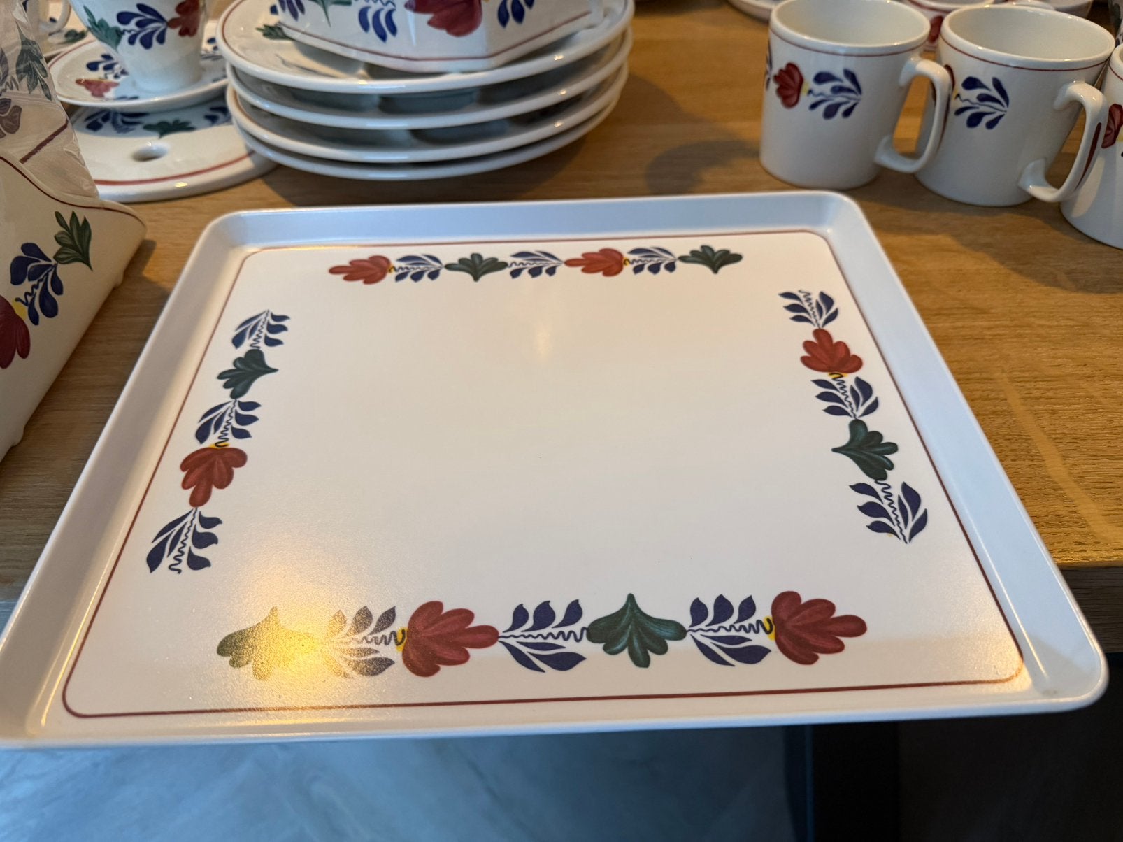 Boerenbont dienblad, Huis en Inrichting, Keuken | Servies, Ophalen of Verzenden, Aardewerk, Overige typen