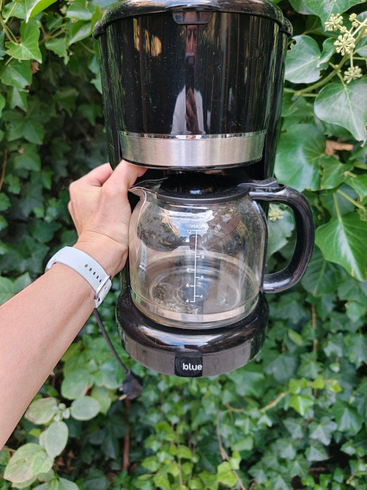 Blue koffiezetapparaat (glazen pot gescheurd), Gebruikt, 10 kopjes of meer, Koffiemachine, Gemalen koffie