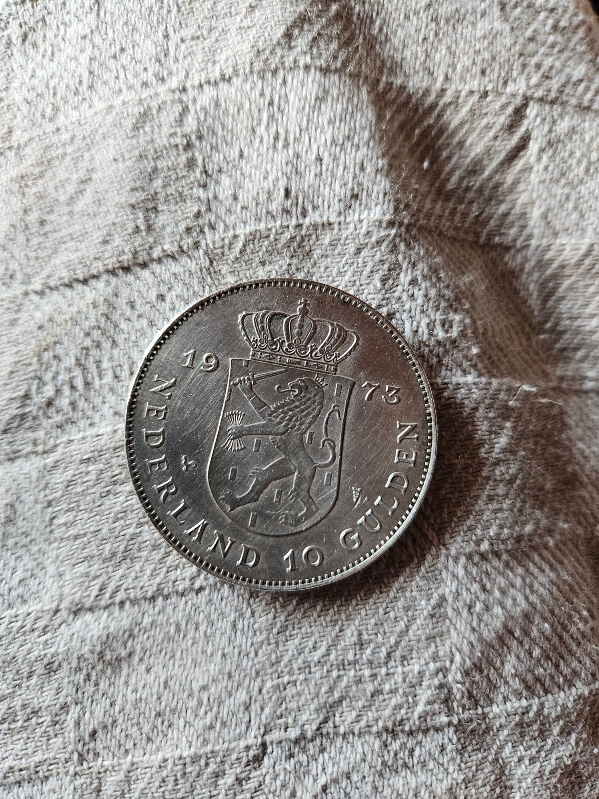 Zilveren 10 Gulden Munt 1973 - Juliana Regina, Postzegels en Munten, Munten | Nederland, Koningin Juliana, Zilver, Ophalen of Verzenden