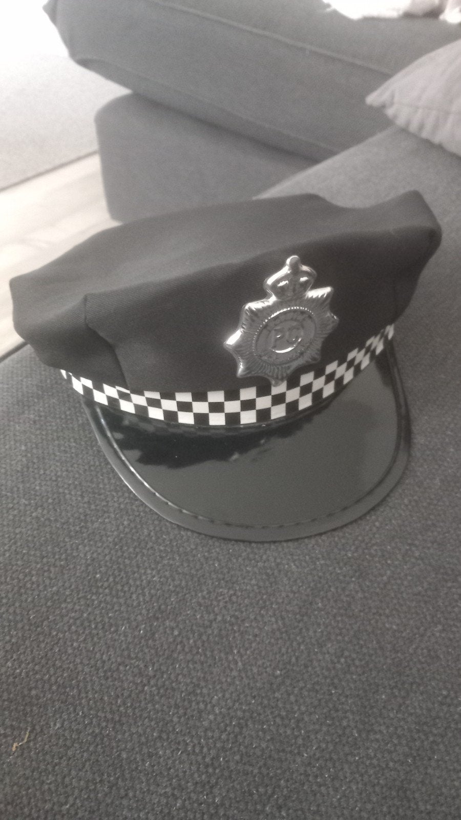 Politie hoed voor carnaval kostuum, Ophalen, Zo goed als nieuw, Handschoenen, Hoed of Pet