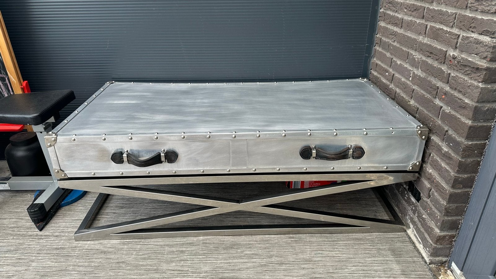 Eichholtz Salontafel - Industrieel Design, Huis en Inrichting, Tafels | Salontafels, Gebruikt, 50 tot 100 cm, 100 tot 150 cm, Rechthoekig