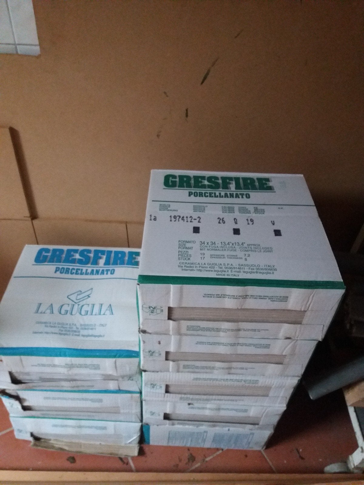 GRESFIRE Porcellanato Vloertegels - 34x34 cm plm 20 m2, Ophalen of Verzenden, Nieuw, 10 m² of meer