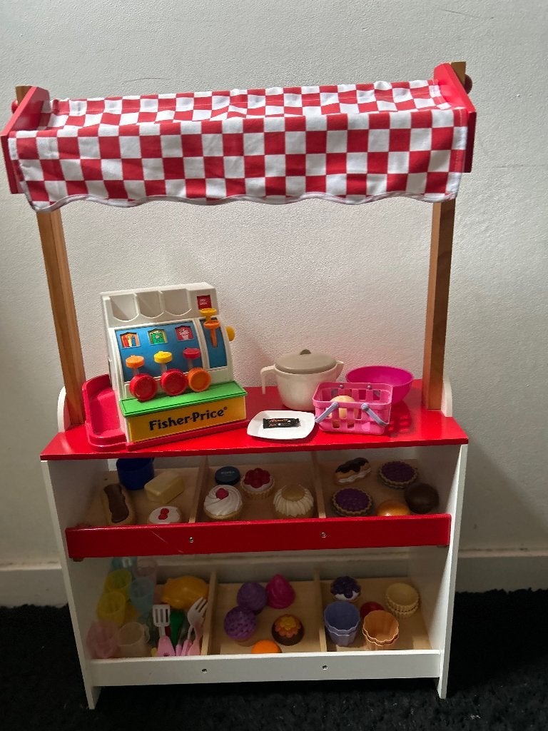 Houten Winkel kraam keuken supermarkt spelen speelgoed, Ophalen, Gebruikt, Hout
