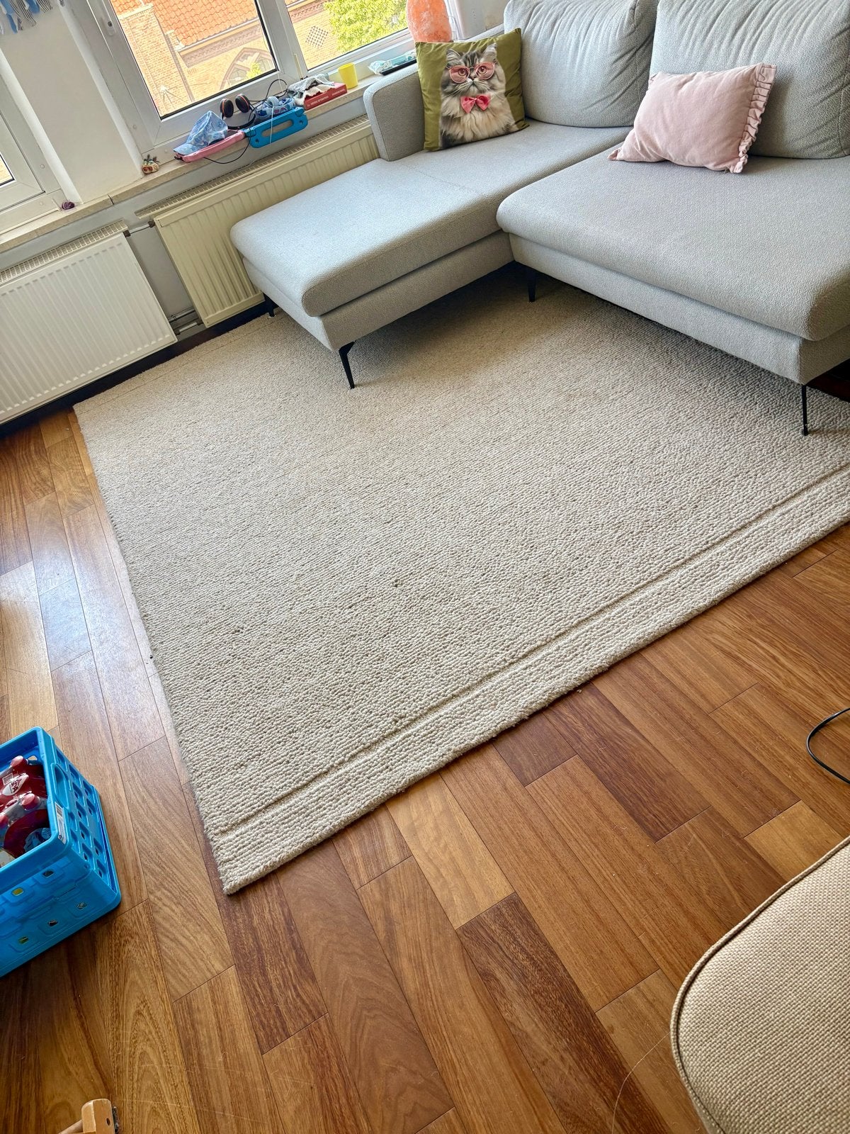 Kwantum Vloerkleed Beau Greige 190x230 (wol), Huis en Inrichting, Stoffering | Tapijten en Kleden, Ophalen, Gebruikt, Beige, 150 tot 200 cm
