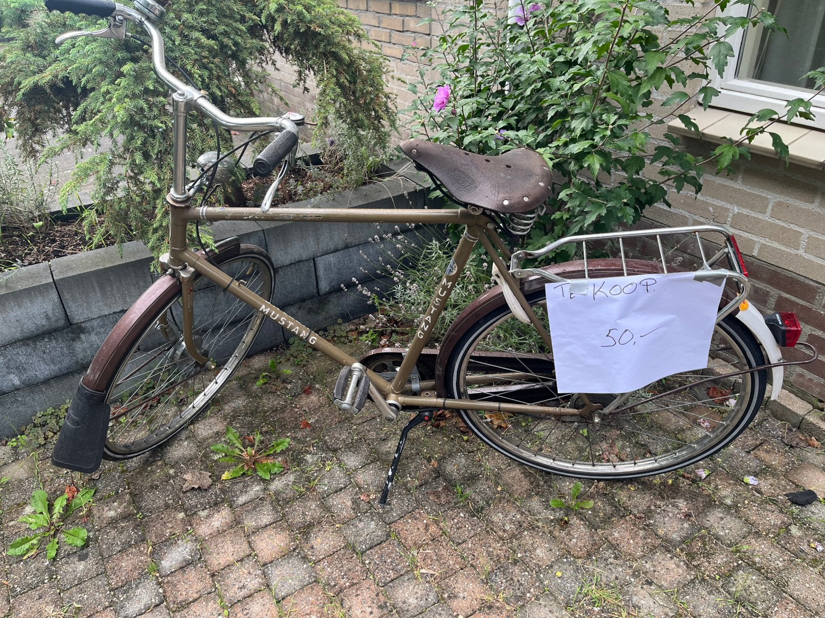 Mustang herenfiets met slot., Ophalen of Verzenden, Gebruikt, Overige merken