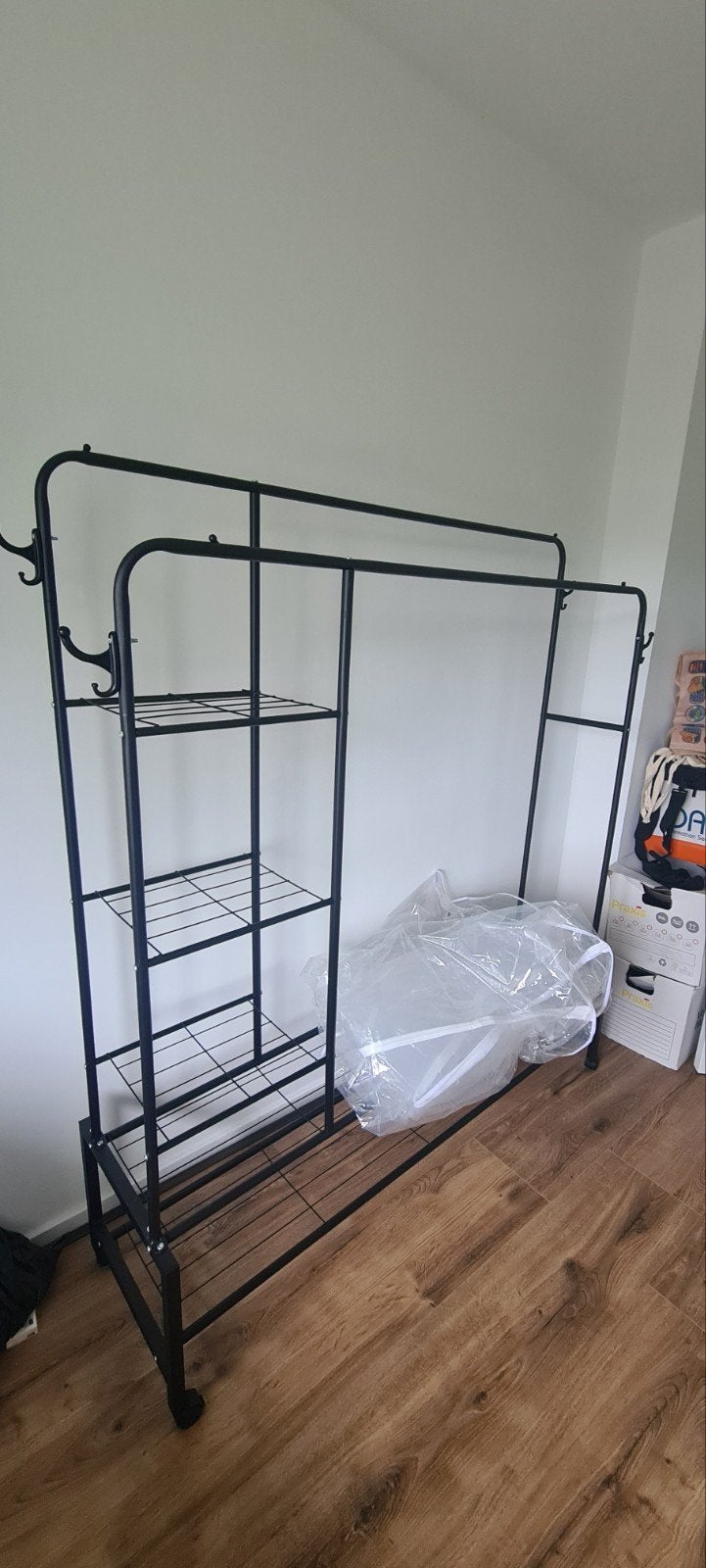Kledingrek met hoes en wielen - Zwart, zo goed als nieuw, Ophalen of Verzenden, Zo goed als nieuw