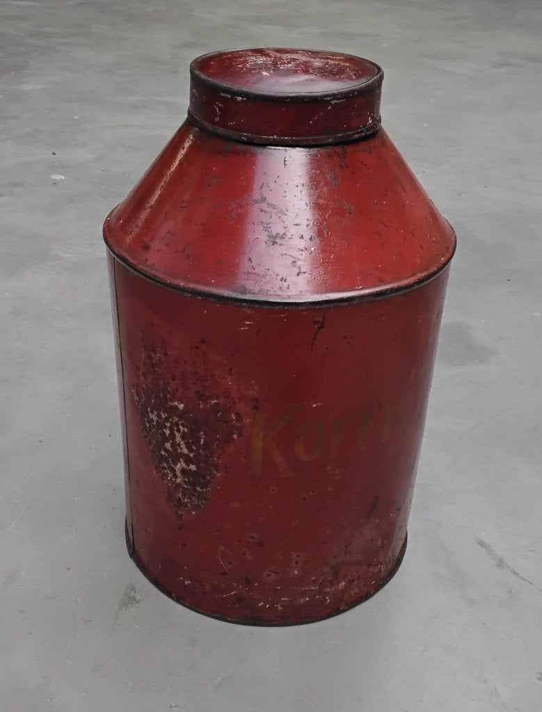 Groot vintage koffie bus/ blik, Verzamelen, Blikken, Ophalen, Gebruikt, Koffie