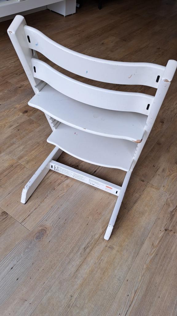** Stokke Trip Trap stoel - Witte meegroeistoel, Kinderen en Baby's, Kinderstoelen, Gebruikt, Meegroeistoel, Aanschuifbaar, Ophalen