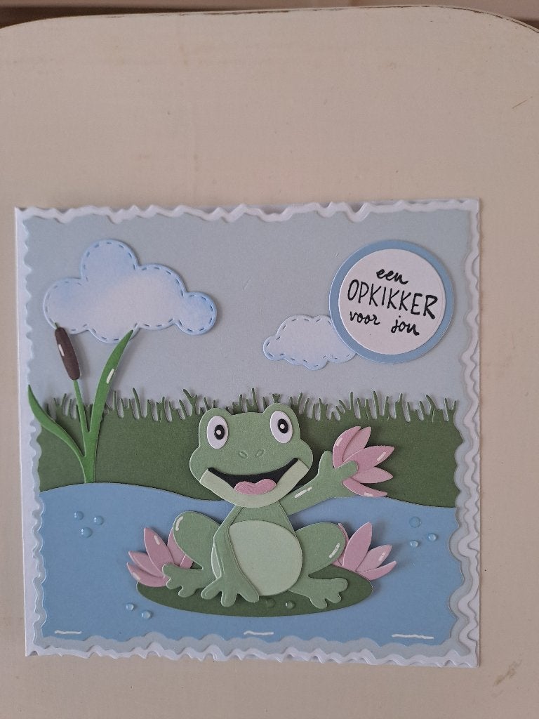 Handgemaakte kaart; opkikkertje, Ophalen of Verzenden, Nieuw, Overige thema's