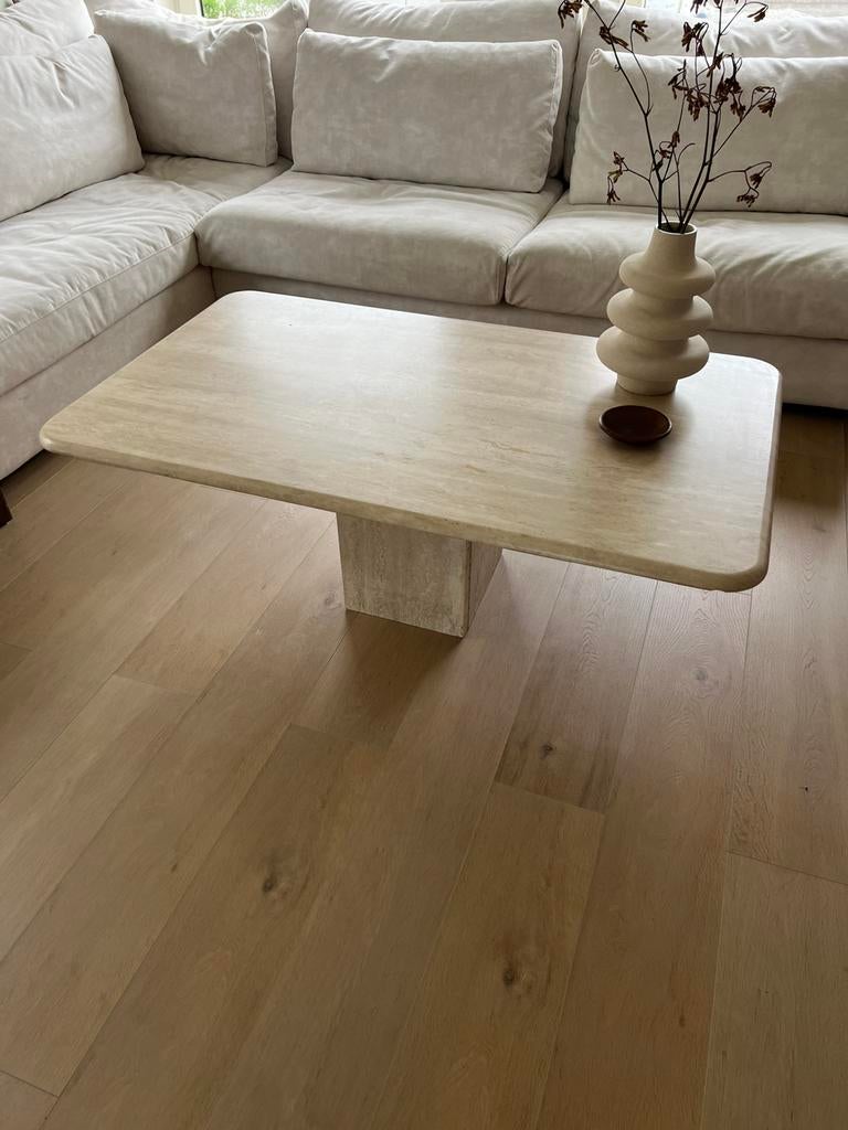 Mooie travertin salontafel, Antiek en Kunst, Antiek | Meubels | Tafels, Ophalen
