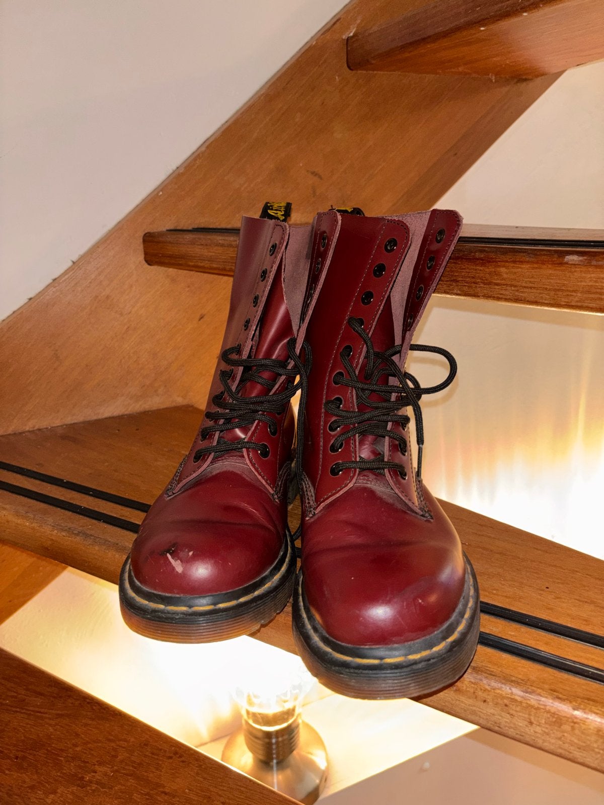 Dr. Martens 1460 Cherry Red Laarzen - Maat 39, Ophalen, Lage of Enkellaarzen, Gedragen, Rood