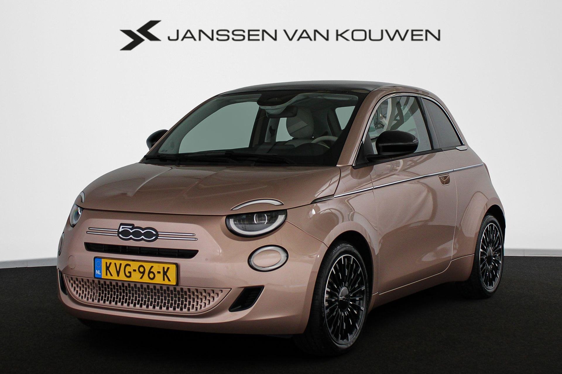Fiat 500 1.0 Hybrid La Prima Panoramadak Stoelverwarming JBL, Auto's, Euro 6, 4 stoelen, Origineel Nederlands, Bedrijf