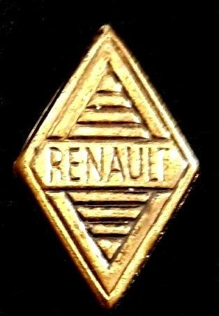 Renault ruit blik zwart-goud, Ophalen of Verzenden, Nieuw, Transport, Speldje of Pin