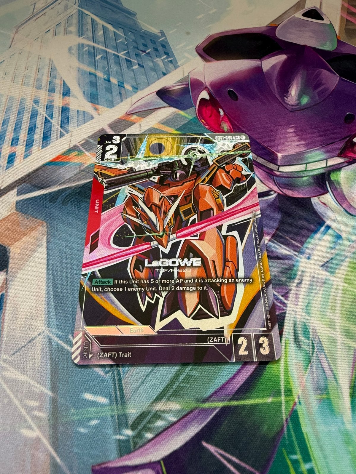 LaGOWE R+ GD01-063 Gundam Card Game Newtype Rising Foil, Ophalen of Verzenden, Foil