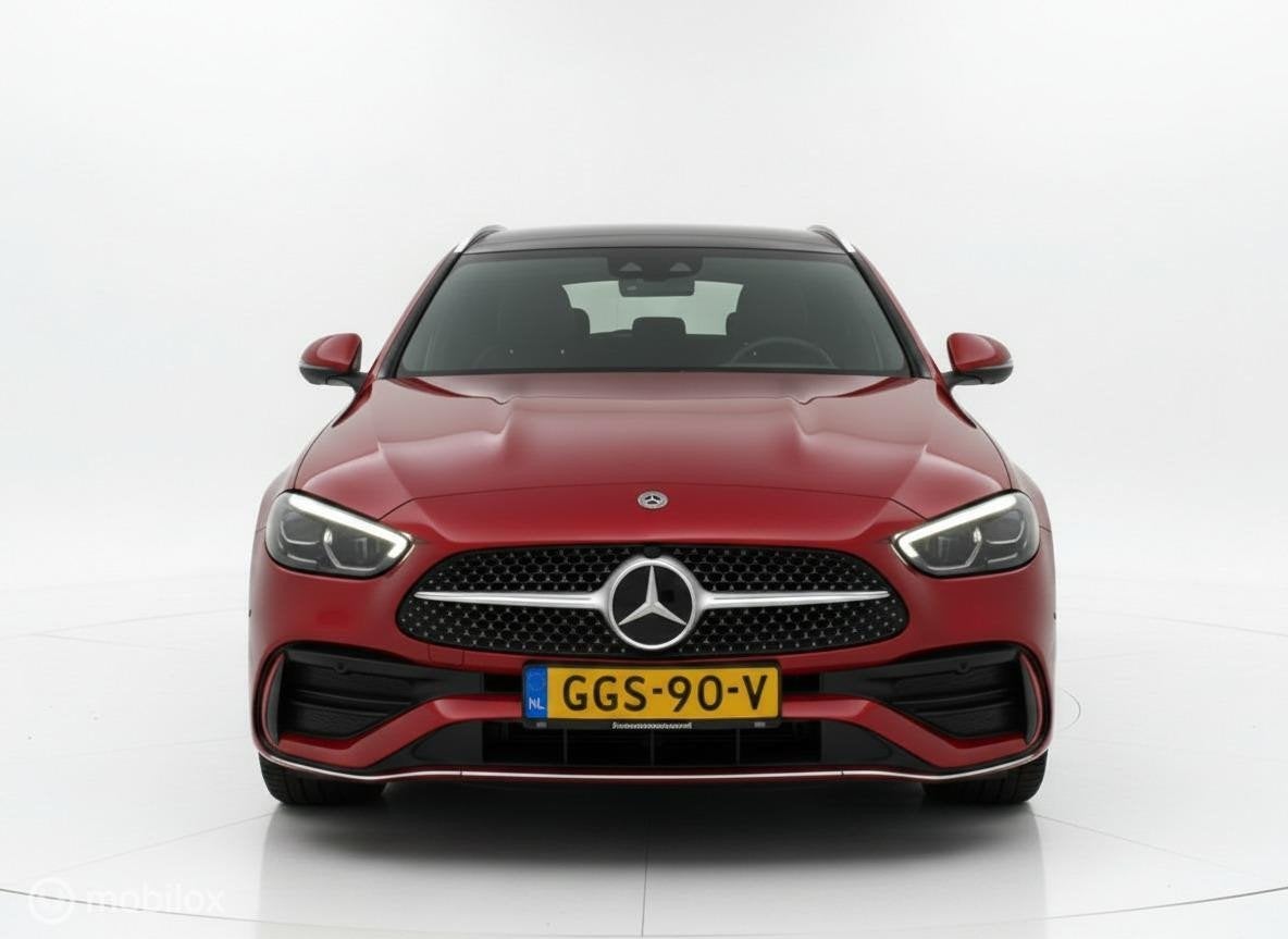Mercedes C-klasse Estate 300 e AMG Line|PANO|360|MEMORY|LED, Auto's, Automaat, Dealer onderhouden, Achterwielaandrijving, 4 cilinders