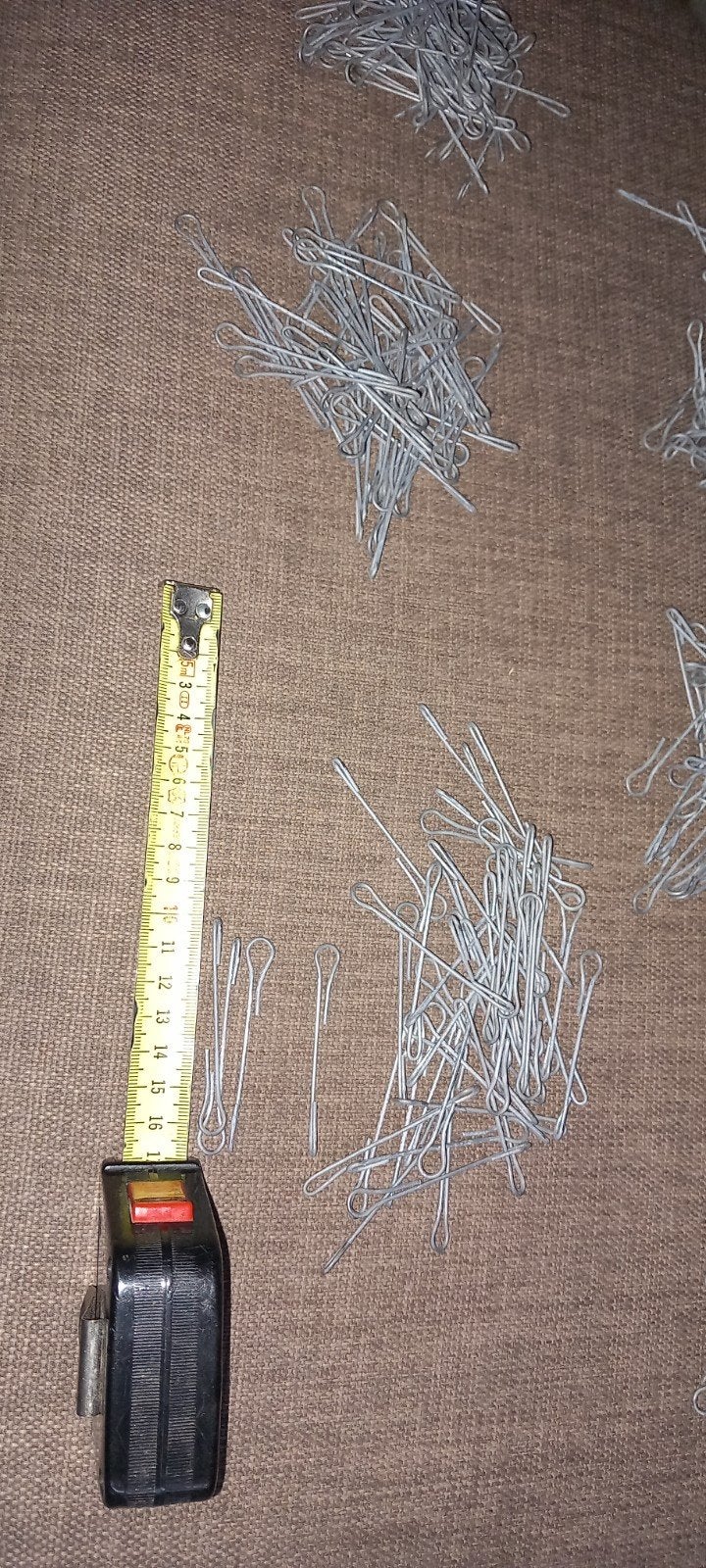 347 Gordijnhaken - metaal, grote partij metalen haken, 6 cm., Met haken, Gebruikt, Metaal, Ophalen of Verzenden