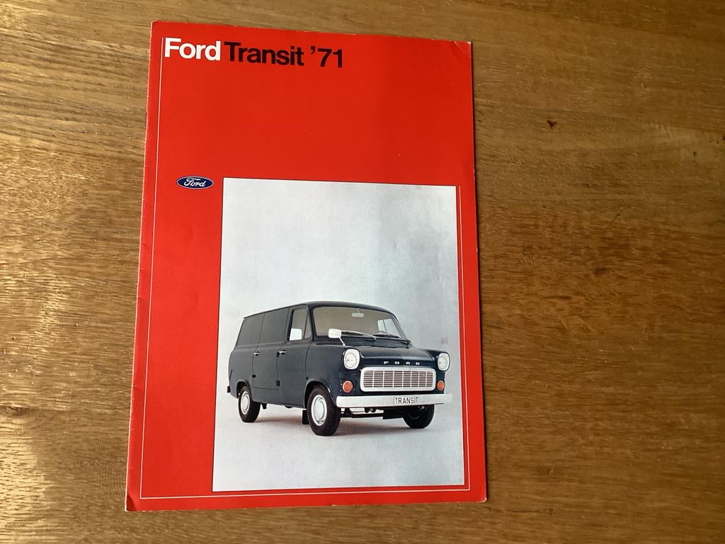 Ford Transit '71 Brochure - Origineel uit 1971, Ophalen of Verzenden, Gelezen, Ford
