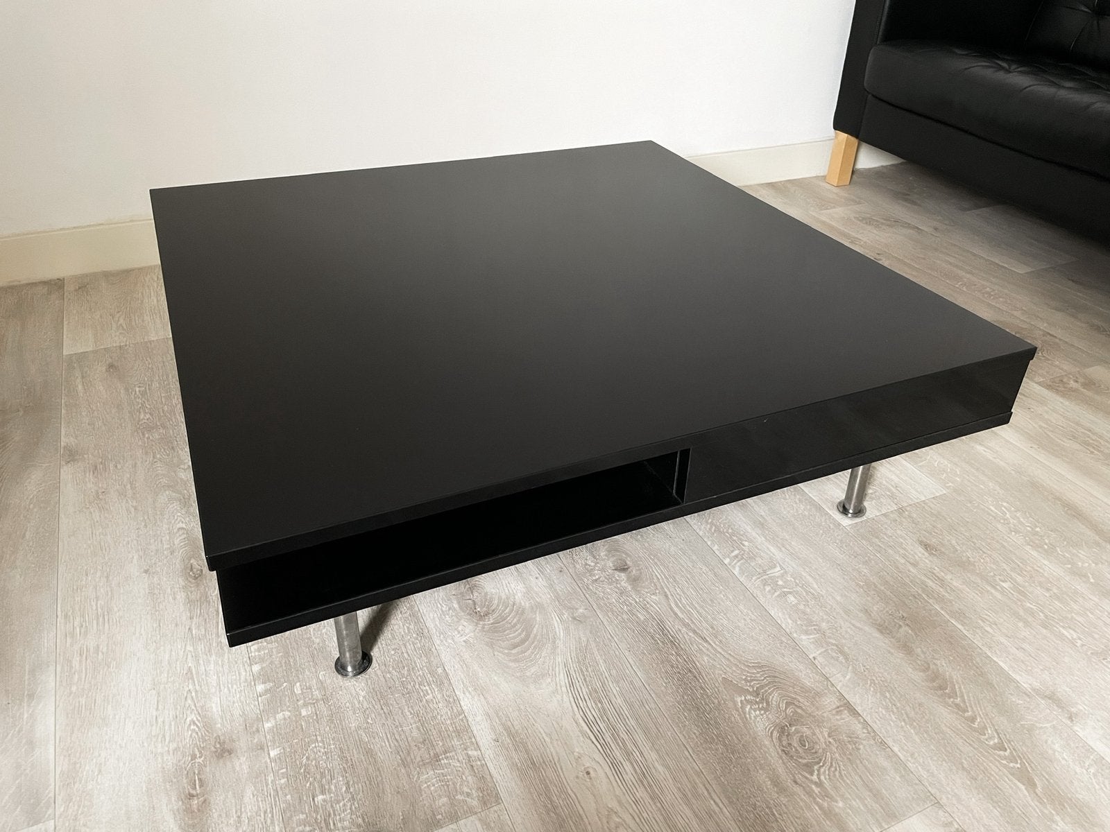 Salontafel zwart hoogglans TOFTERYD IKEA, Huis en Inrichting, Ophalen, 50 tot 100 cm, Vierkant, 50 tot 100 cm