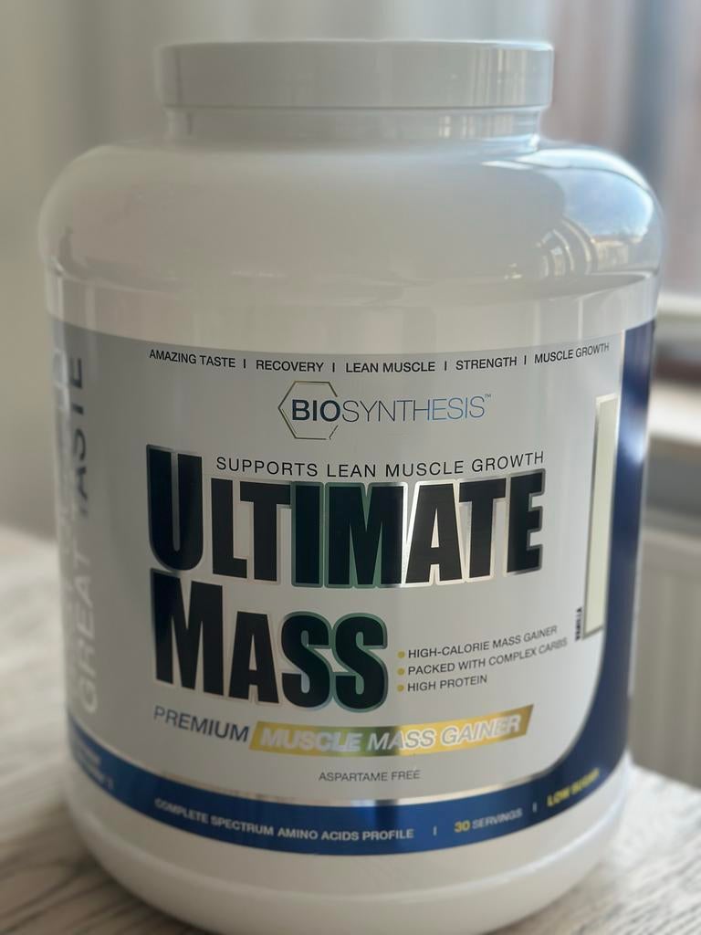 Biosynthesis Ultimate Mass Gainer - 3kg, Sport en Fitness, Verzenden, Zo goed als nieuw, Benen, Overige typen