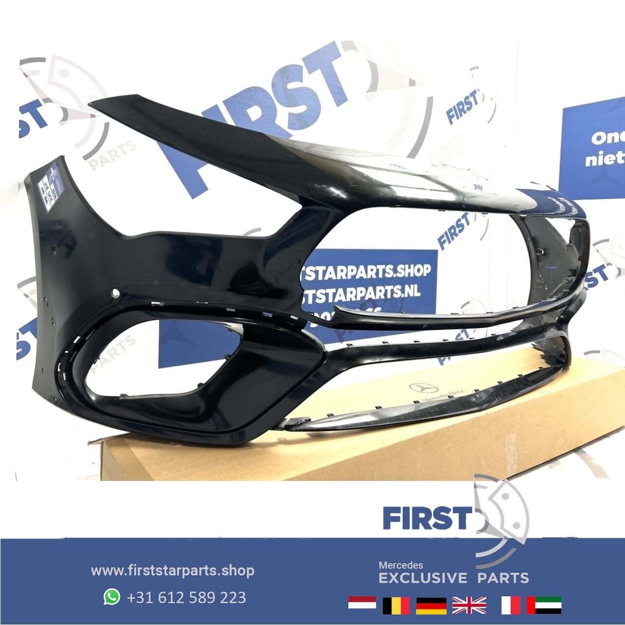 W118 CLA 45 BUMPER C118 CLA45 AMG VOORBUMPER A118800002 ZWAR, Auto-onderdelen, Gebruikt, -, Voor, Ophalen of Verzenden