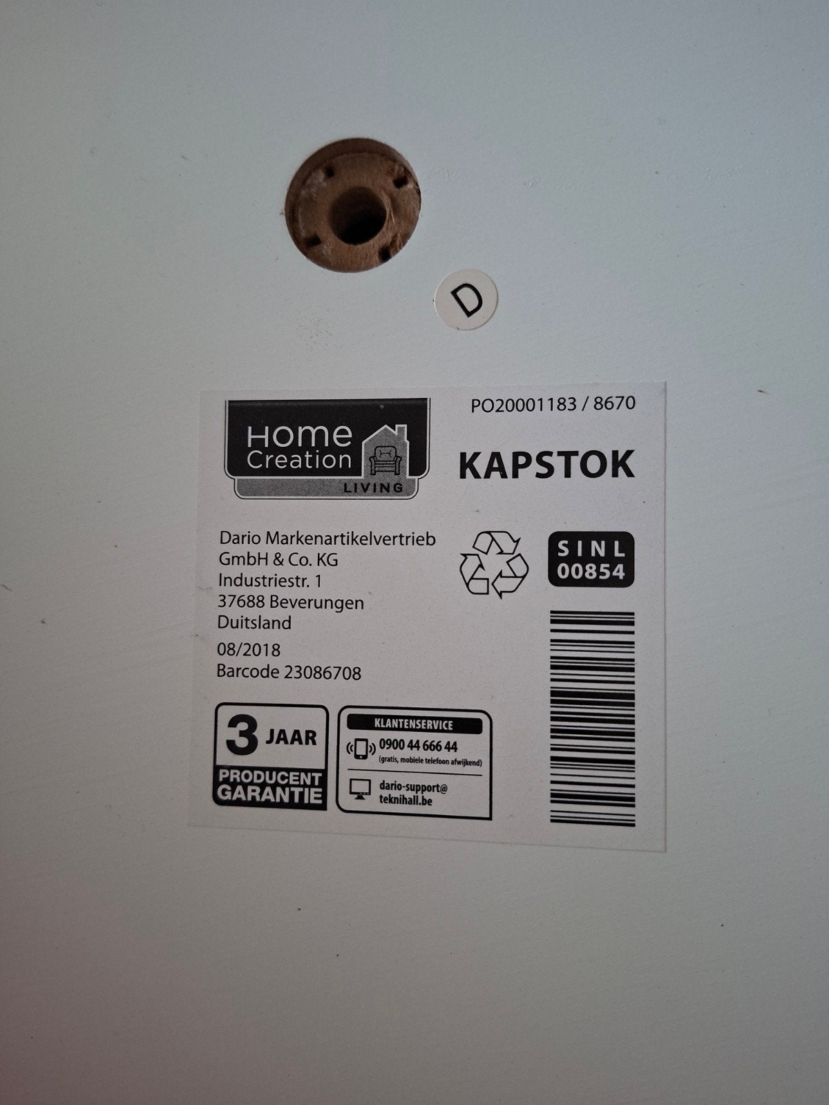 Witte staande kapstok - IKEA stijl, Ophalen, Gebruikt, Staande kapstok, 150 tot 200 cm