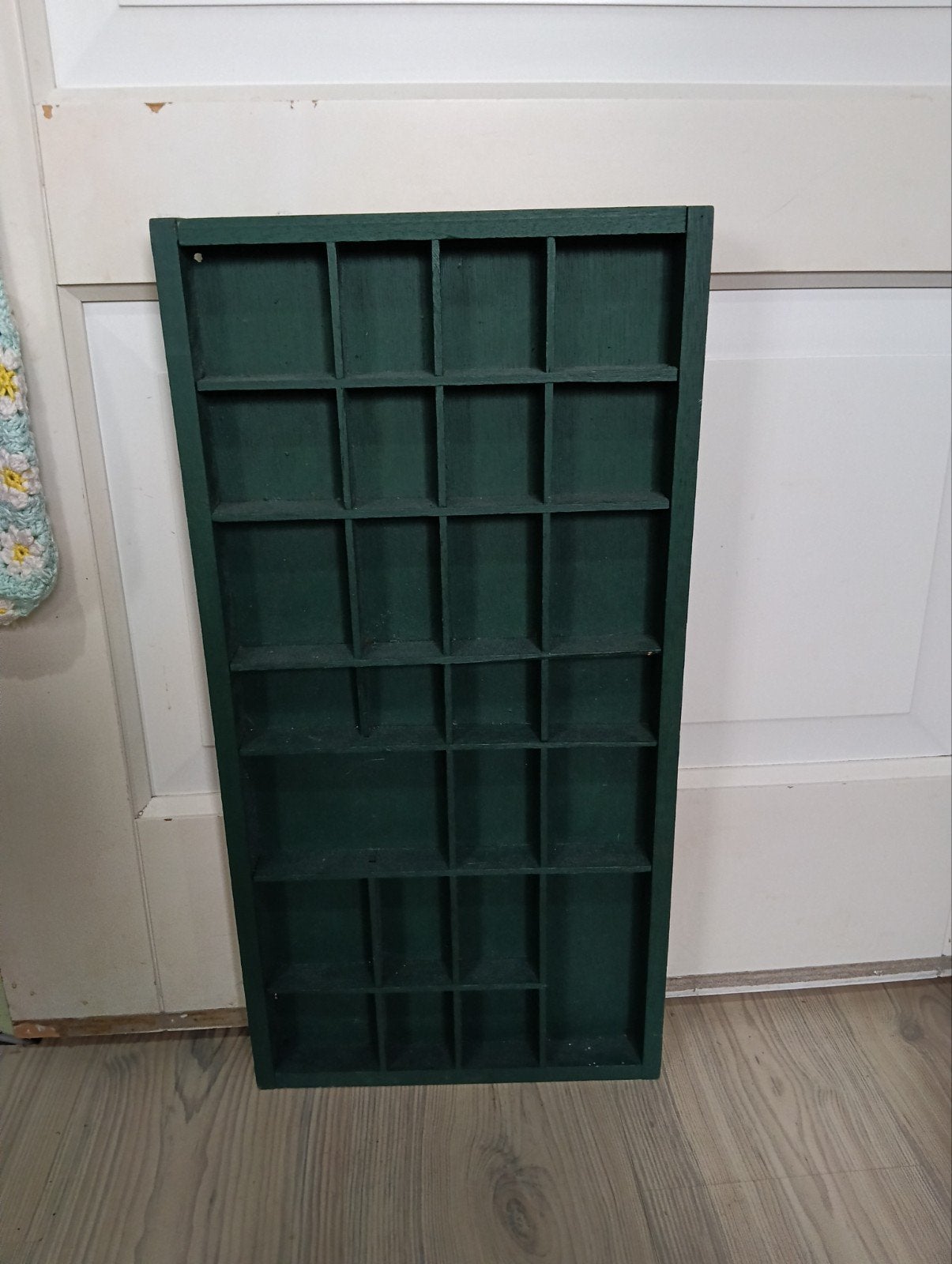 Trinket shelf/ vakken rekje, Ophalen, Groen, Gebruikt, Vintage