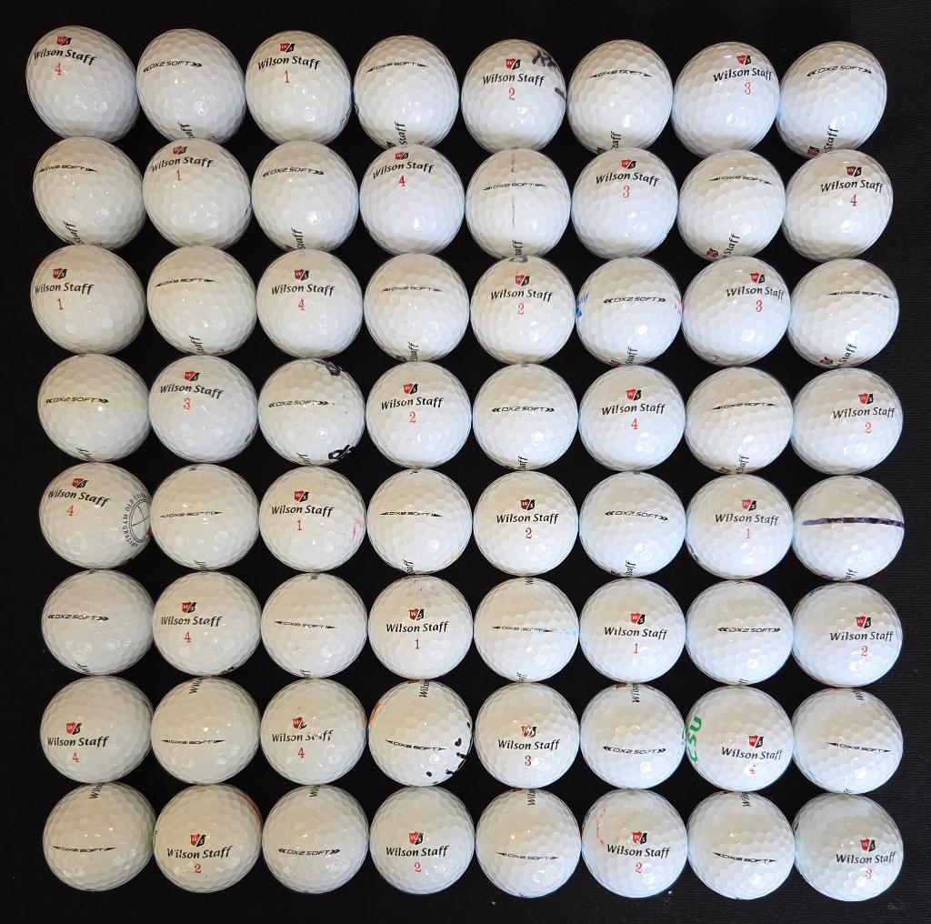 64 mooie Wilson Staff DX2 SOFT golfballen, Ophalen of Verzenden, Zo goed als nieuw, Bal(len)