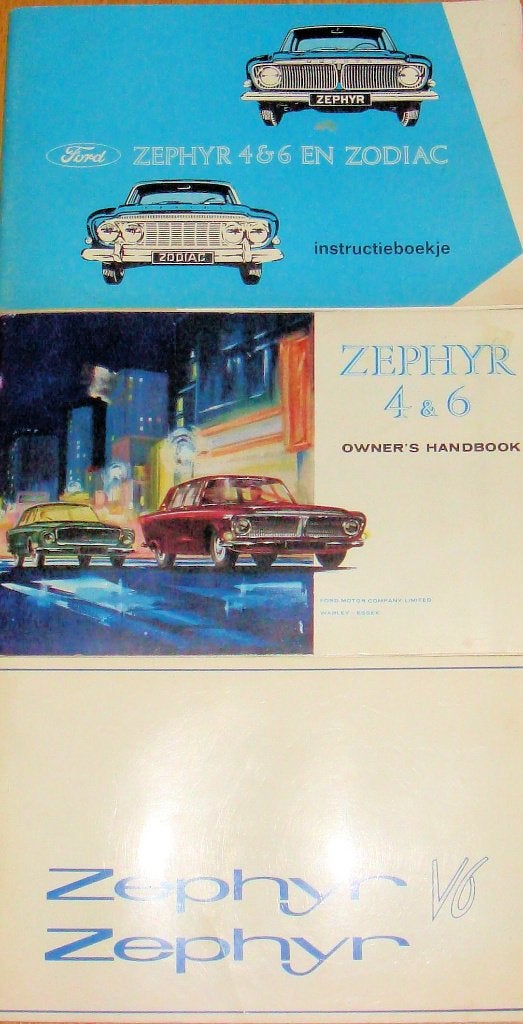 Ford Zephyr Zodiac oldtimer Handleiding en onderdelen lijst, Ophalen of Verzenden