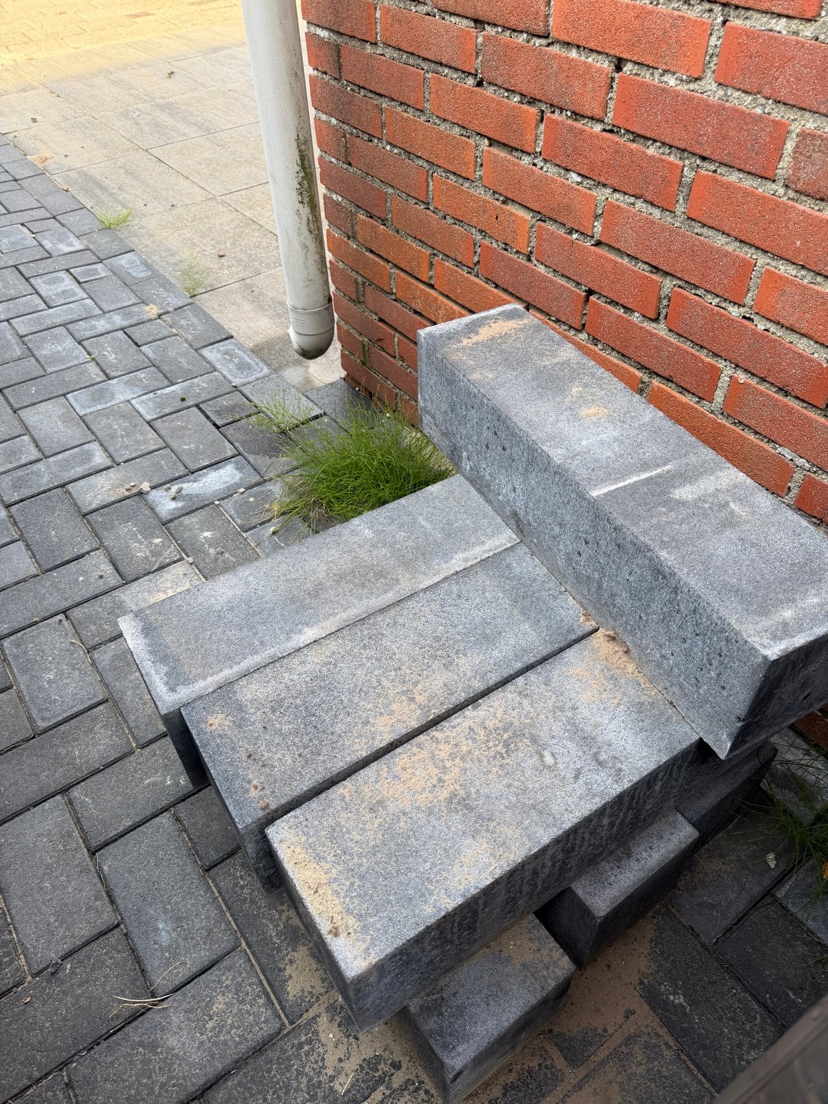 7 Stapel blokken voor in de tuin 60x15x15cm, Ophalen, Gebruikt, Beton, Overige typen
