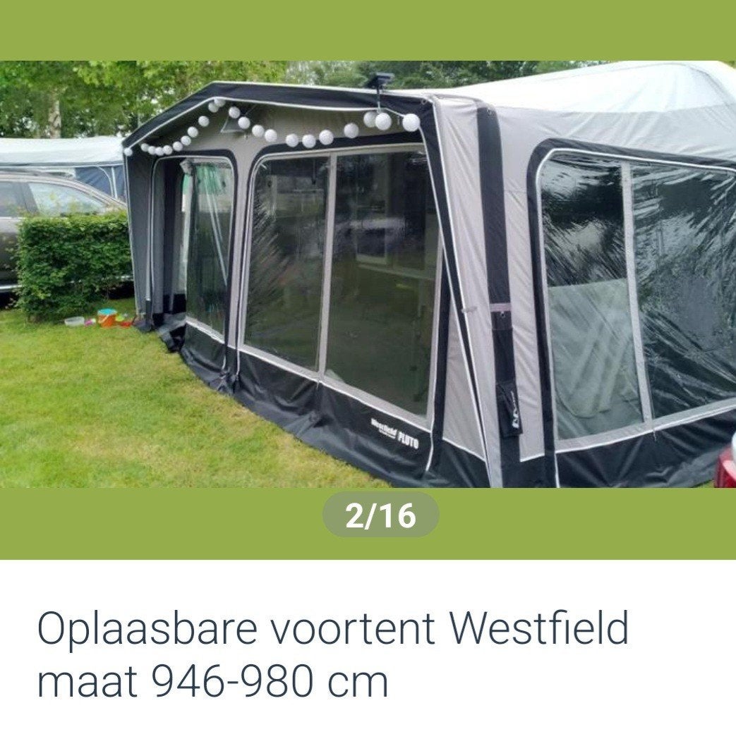 Westfield Pluto opblaasbare voortent maat 8, Caravans en Kamperen, Ophalen, Zo goed als nieuw, Overige merken