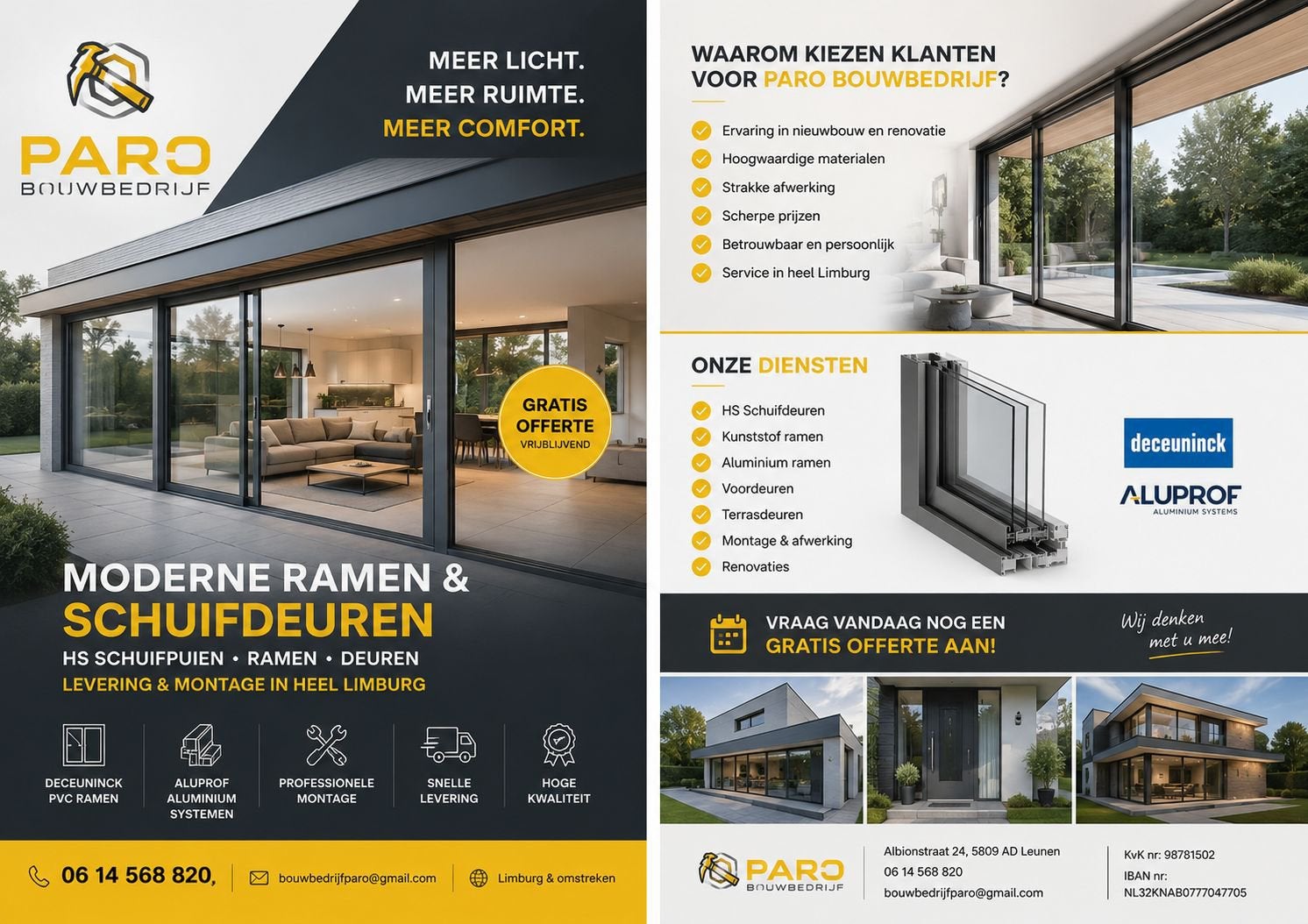 Kozijnen, Doe-het-zelf en Verbouw, Kozijnen en Schuifpuien, Ophalen, Kunststof, Overige typen, Nieuw
