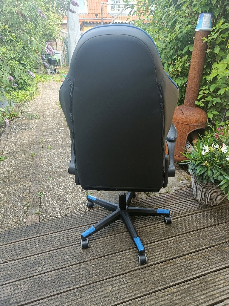 Songmics Gamingstoel/ Bureaustoel blauw/zwart, Ophalen, Gebruikt, Zwart, Gaming bureaustoel