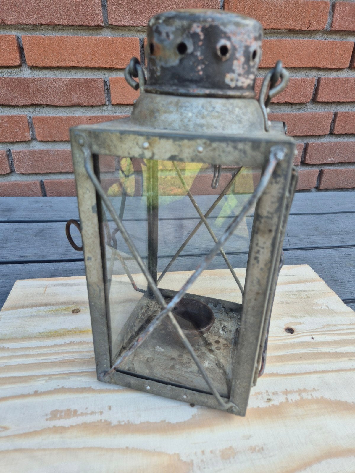 Luftwaffe lantaarn wehrmacht, Huis en Inrichting, Woonaccessoires | Kandelaars en Kaarsen, Ophalen of Verzenden, Gebruikt, Hout