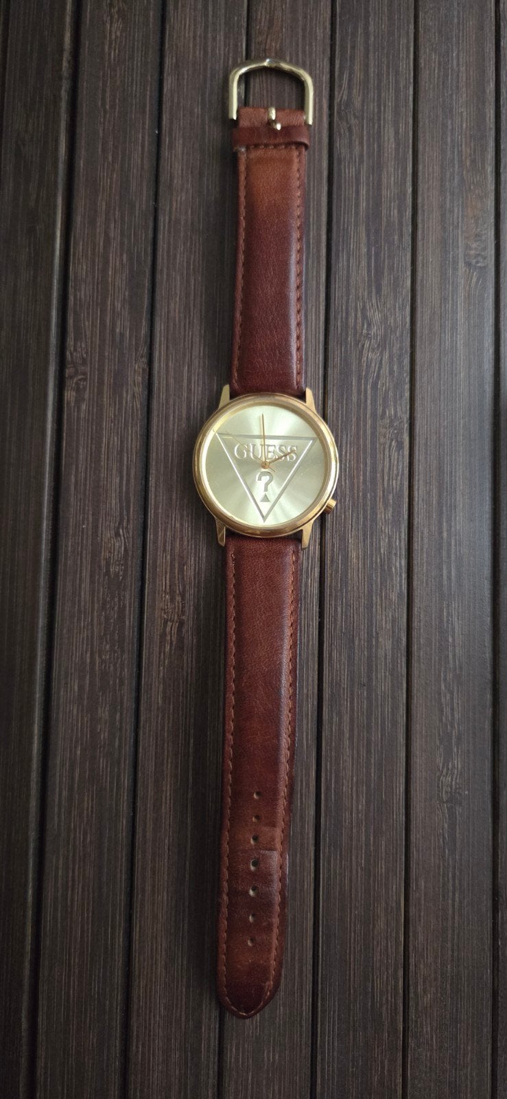 Guess horloge met leren bandje, Sieraden, Tassen en Uiterlijk, Horloges | Heren, Ophalen