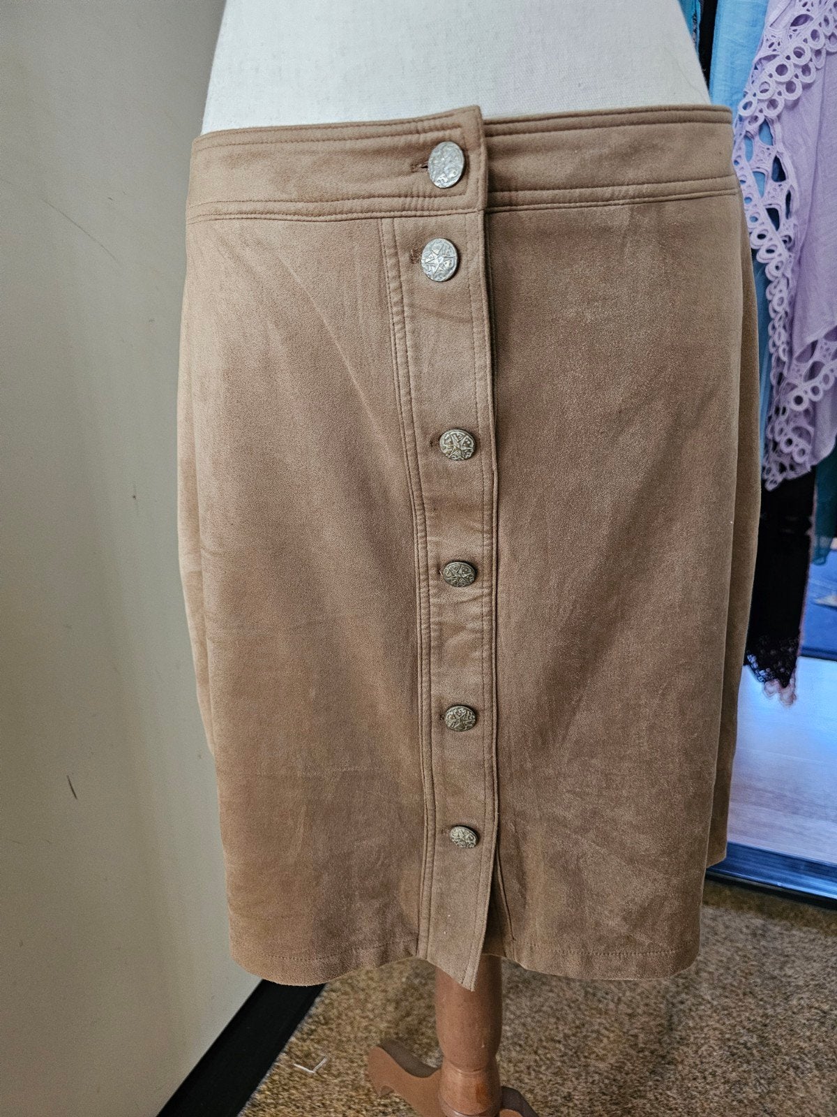 Zgan Suedelook Rokje Van GEISHSA 40/42 Incl.Verz € 20,-, Verzenden, Zo goed als nieuw, Maat 38/40 (M), Boven de knie