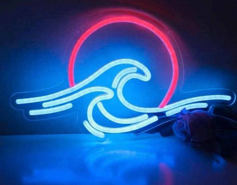 Must have Watersport LED Neonbord Golven Waves Surf, ., Overige typen, Nieuw, Ophalen of Verzenden